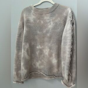 Main Strip Beige Tie Dye Sweater